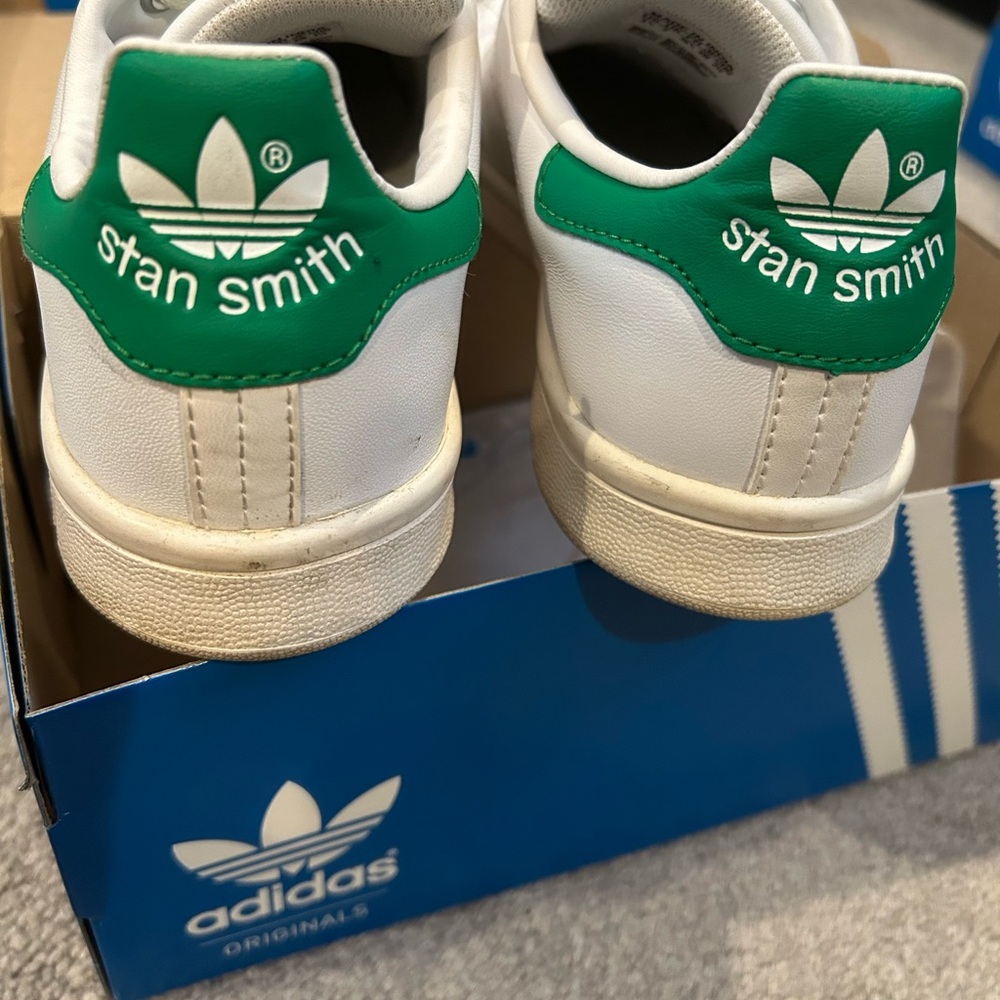 Adidas Stan Smith White and Green Sneakers